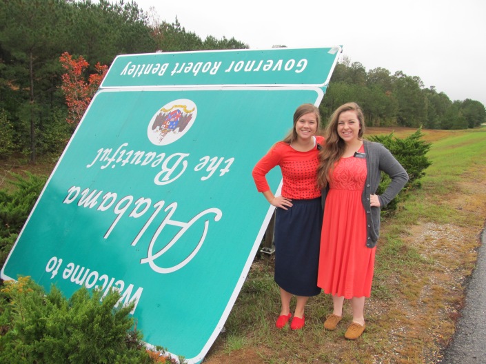 Last day with Sister Merriam! And I thought it was going to be my last chance getting a picture with the Alabama sign...guess not! (: